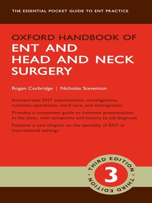 cover image of Oxford Handbook of ENT and Head and Neck Surgery
